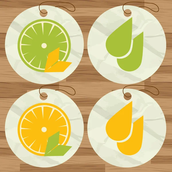Вектор набора капель лимонного сока — стоковый вектор