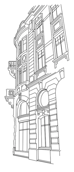 Vieux bâtiment vecteur — Image vectorielle