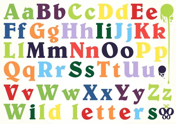 Lettres ABC vectorielles colorées — Image vectorielle