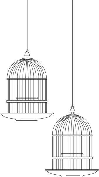 Vecteur de cage d'oiseau vide — Image vectorielle