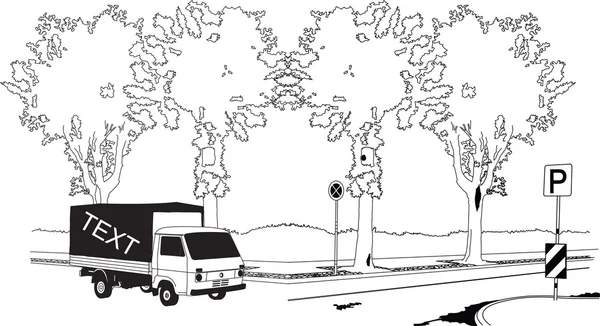 Ilustracja wektorowa ciężarówka — Wektor stockowy