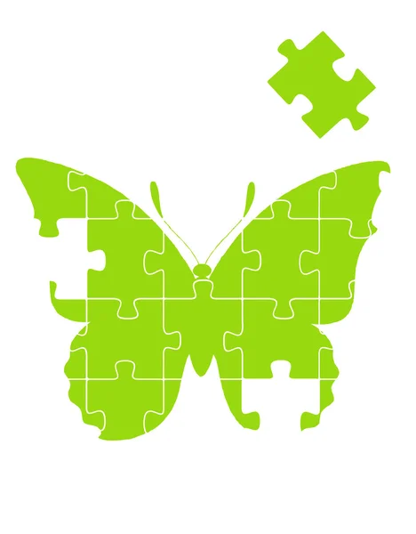 Pillangó puzzle vektor háttér — Stock Vector