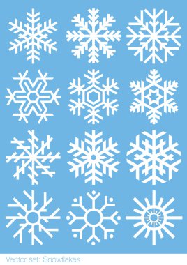 Snowflakes background vector for winter and Christmas clipart