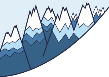 Snow hill vektör arka plan