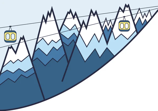 Snow hill vektorové pozadí — Stockový vektor