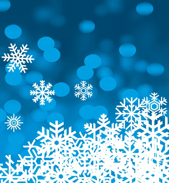 Snöflingor bakgrund vektor för vinter och jul — Stock vektor