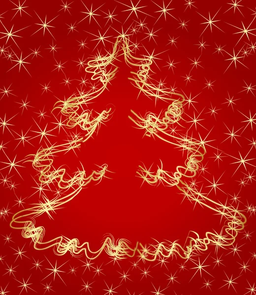 クリスマスツリーベクトル背景 — ストックベクタ