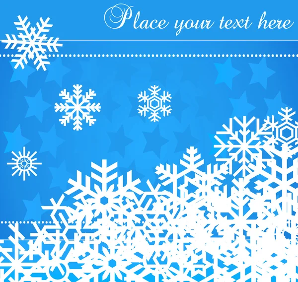 冬季和圣诞节雪花背景矢量 — 图库矢量图片