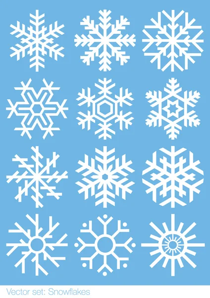 Schneeflocken Hintergrundvektor für Winter und Weihnachten Stockvektor