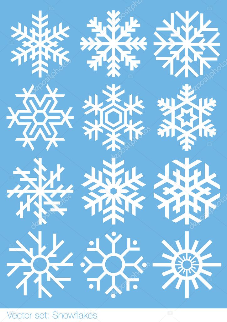 Snowflakes background vector for winter and Christmas