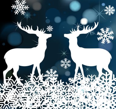 Deer Christmas vector background clipart