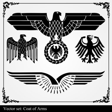 Eagle coat of arms heraldic clipart