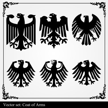 Eagle coat of arms heraldic clipart