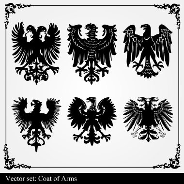 Eagle coat of arms heraldic clipart