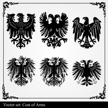 Eagle coat of arms heraldic clipart
