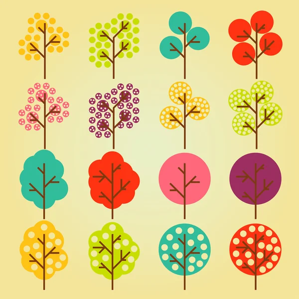 Colorful tree vector background — Stock Vector
