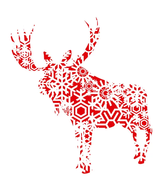 Herten kerst vector achtergrond — Stockvector