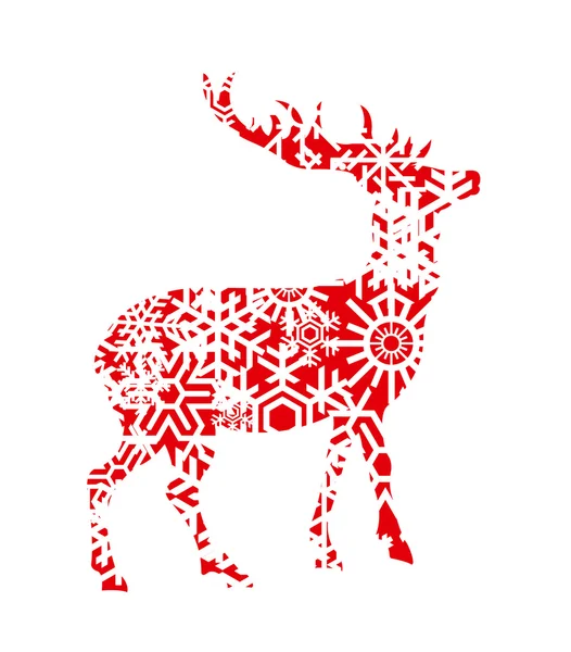 Deer Christmas vector background — Stock Vector