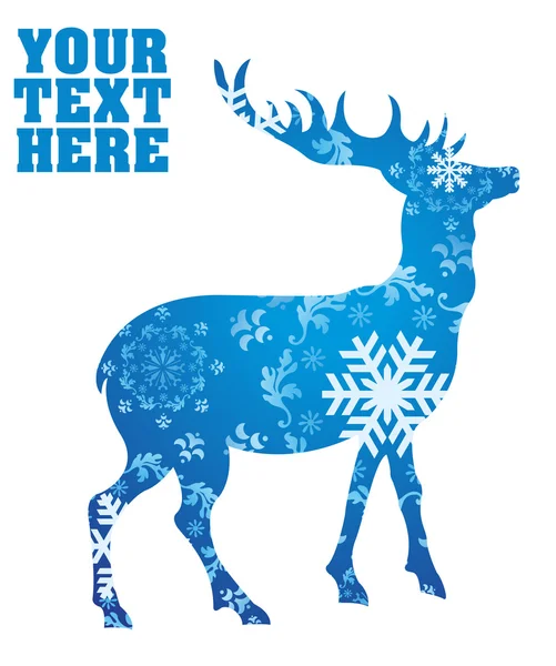 鹿クリスマスのベクトルの背景 — ストックベクタ