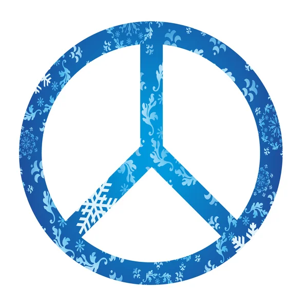 Peace snowflakes vector background — Stock Vector