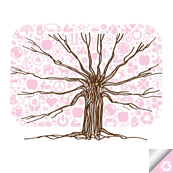 Барвисте дерево векторний фон — стоковий вектор