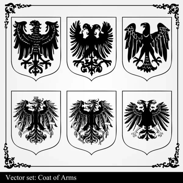 Brasão de armas de águia heráldica —  Vetores de Stock