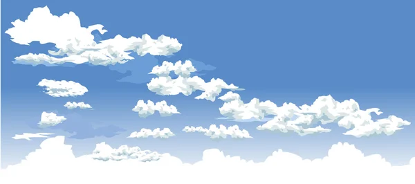 Sky and clouds vector background banner — Stock Vector