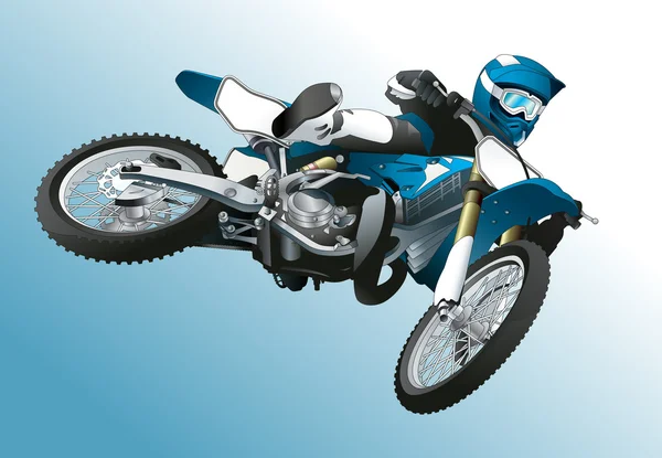 Motorfiets springen extreme sport vector achtergrond — Stockvector