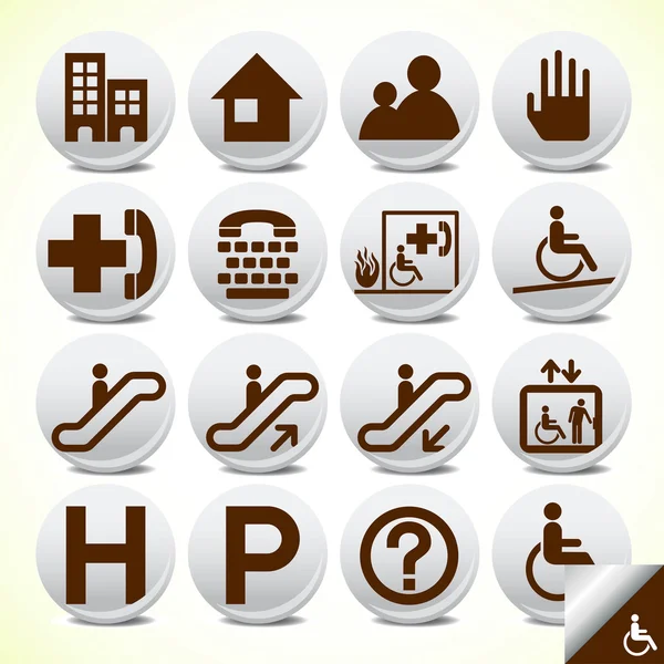 Icons set of service signs vector — Stock Vector