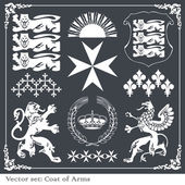 Sziluettek heraldikai oroszlánok vektor háttér
