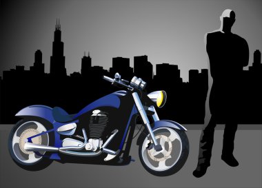 Motorcycle vector background clipart