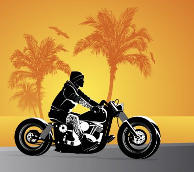 Motorcycle vector background clipart