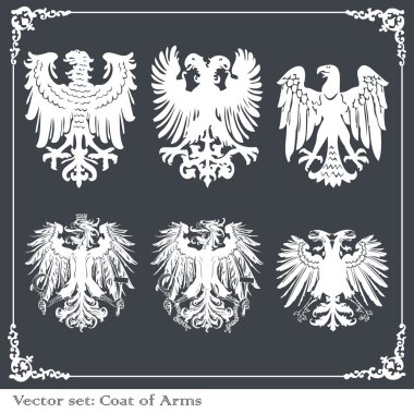 Eagle coat of arms heraldic clipart