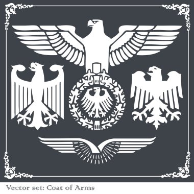 Eagle coat of arms heraldic clipart