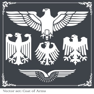 Eagle coat of arms heraldic clipart