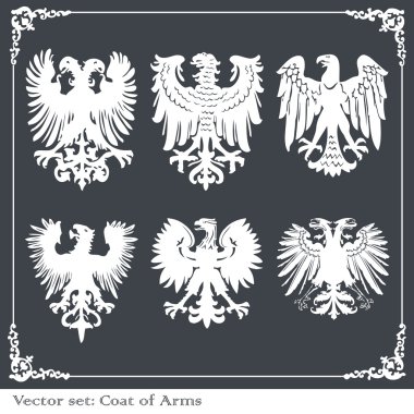 Eagle coat of arms heraldic clipart