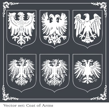 Eagle coat of arms heraldic clipart