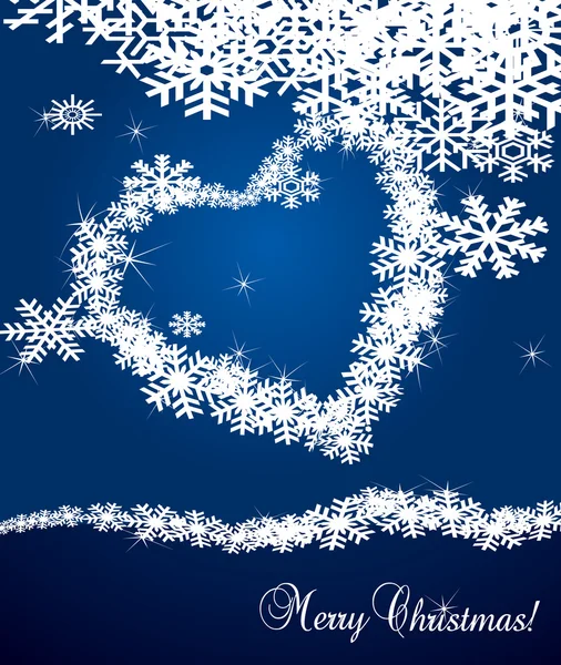 Flocon de neige vecteur de fond pour l'hiver et Noël — Image vectorielle