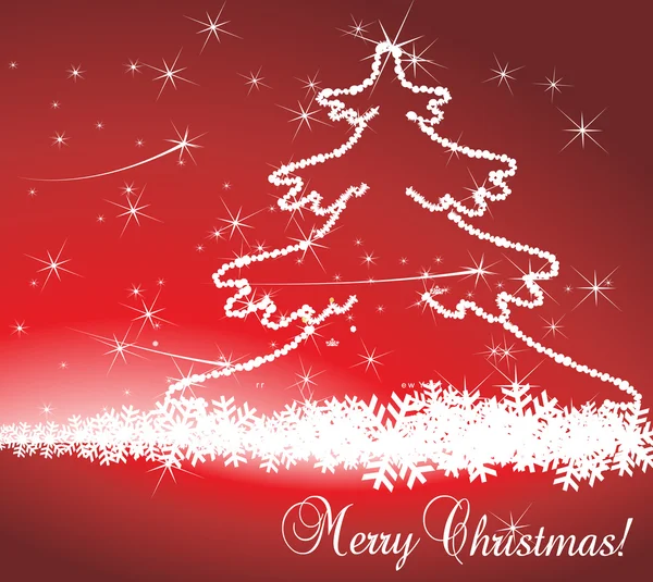 Kerstmis achtergrond vector met Eva boom decoratie — Stockvector