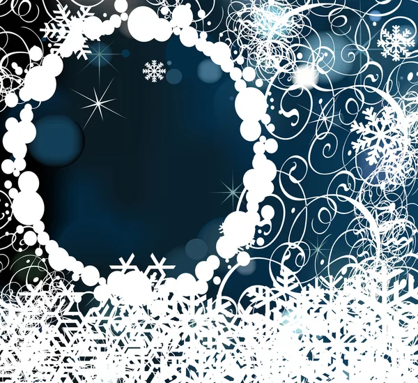 圣诞背景矢量与平安夜树装饰 — 图库矢量图片
