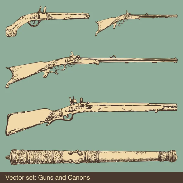 stock vector Vintage rifle vector