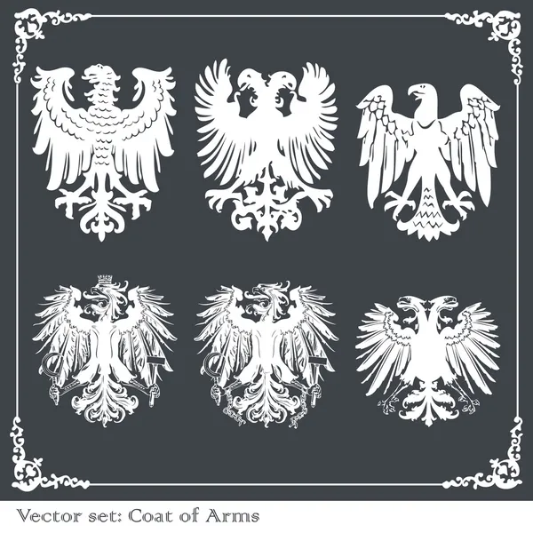 Eagle wapenschild heraldische — Stockvector