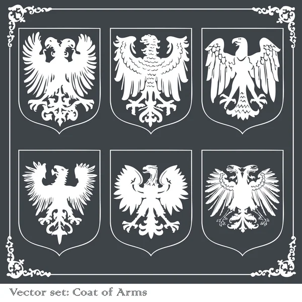 Геральдический герб орла — стоковый вектор