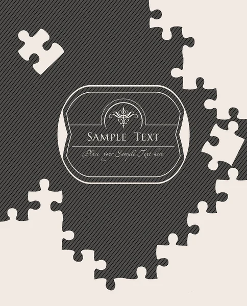 Vintage puzzle vector background — Stock Vector