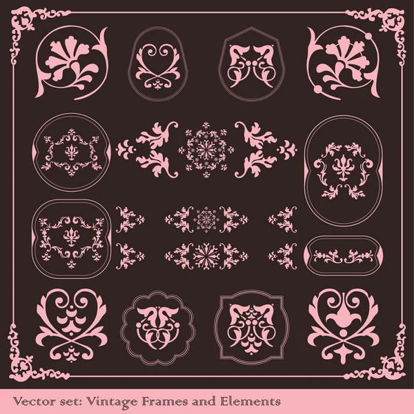 Vintage prvky rámu nebo knihu obal, karta vektor — Stockový vektor