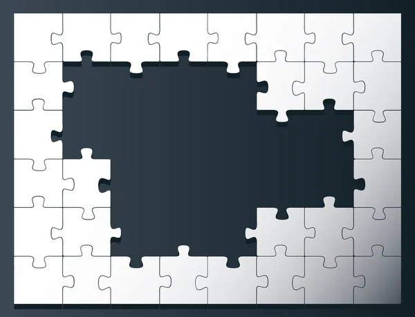 Puzzle-Vektor Hintergrund mit Kopierraum — Stockvektor