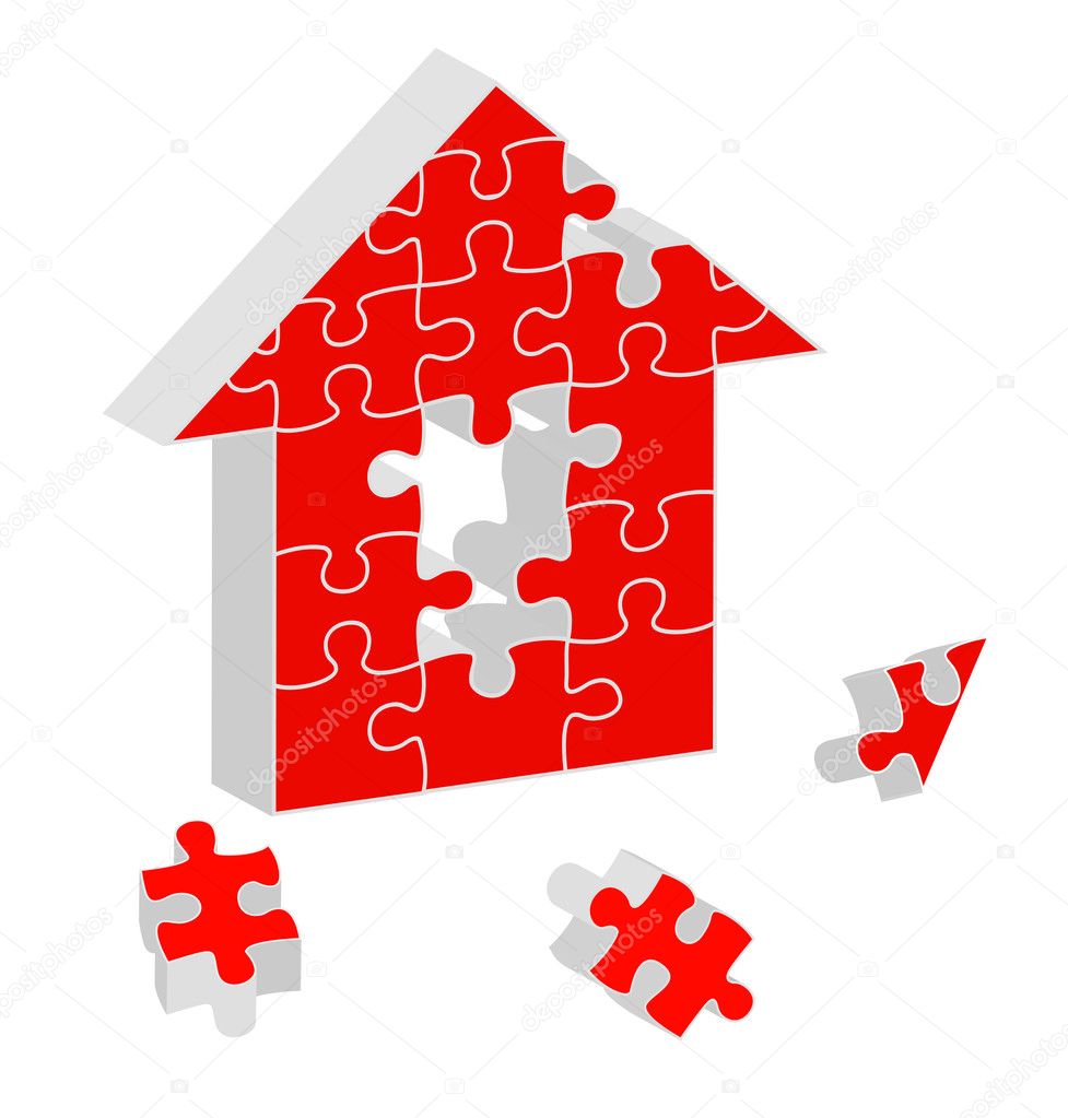 Puzzle Home vector