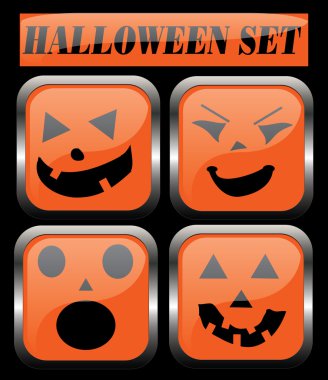 Kabak düğme Cadılar Bayramı için ayarla