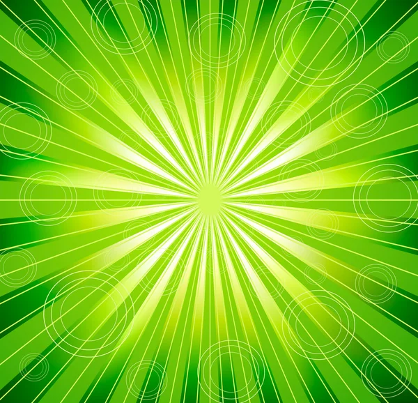 Vektor gröna burst bakgrund — Stock vektor