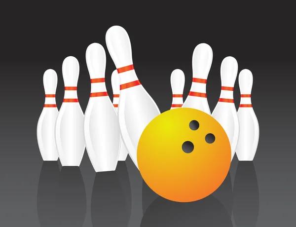 Vector bowling — Stock Vector